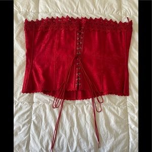 FREDERICK’S OF HOLLYWOOD Red Corset (Plus Size)